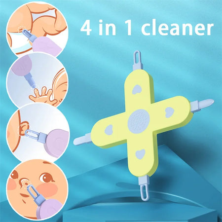 4-in-1 Baby Hygiene Care Tweezers for Ear, Nose, and Navel Cleaning
