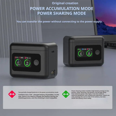 Insta360 X5 Battery Charger Case &ndash; Dual Battery Fast Charging with LED Display