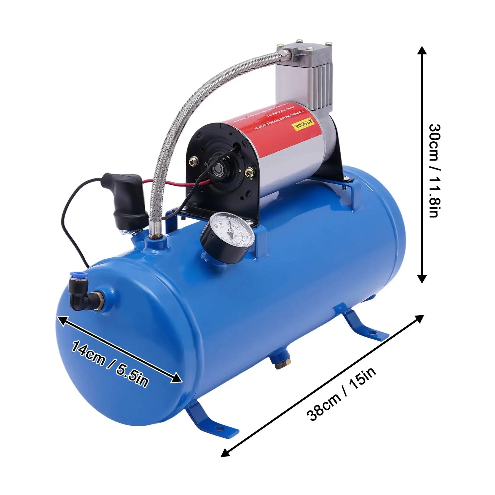 12V Air Compressor 100 PSI Tire Inflator &ndash; Auto Shut-Off Blue / GERMANY