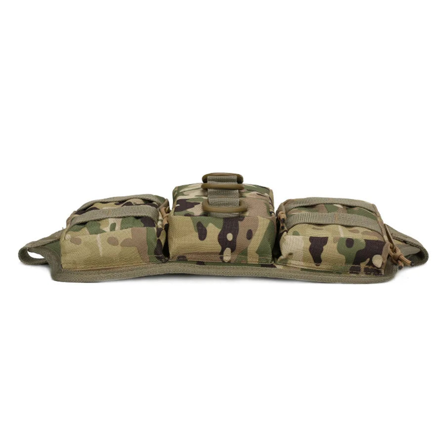 Triple Small Waist Bag Camouflage - Durable Waterproof
