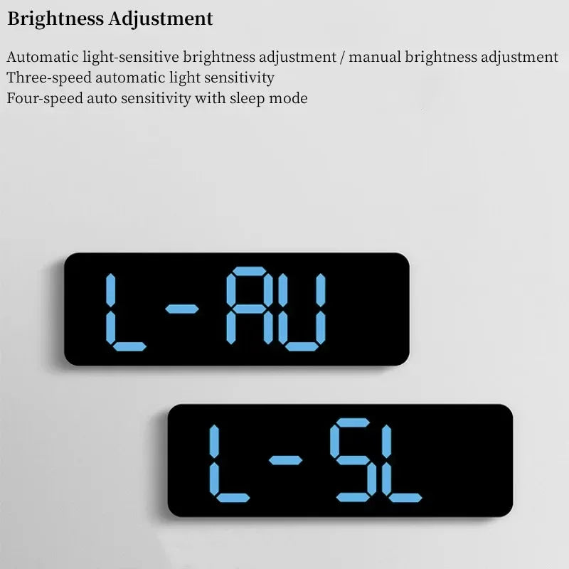 WOKLOK 9 Inch Large Digital Wall Clock &ndash; USB Powered with Temperature and Humidity Display