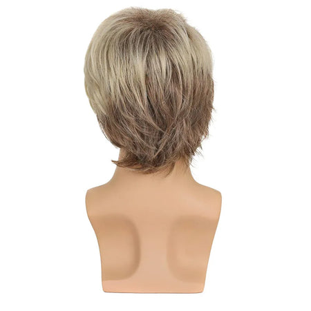 Short Silver Gray Wig for Men - Stylish Layered Cosplay &amp; Daily Use