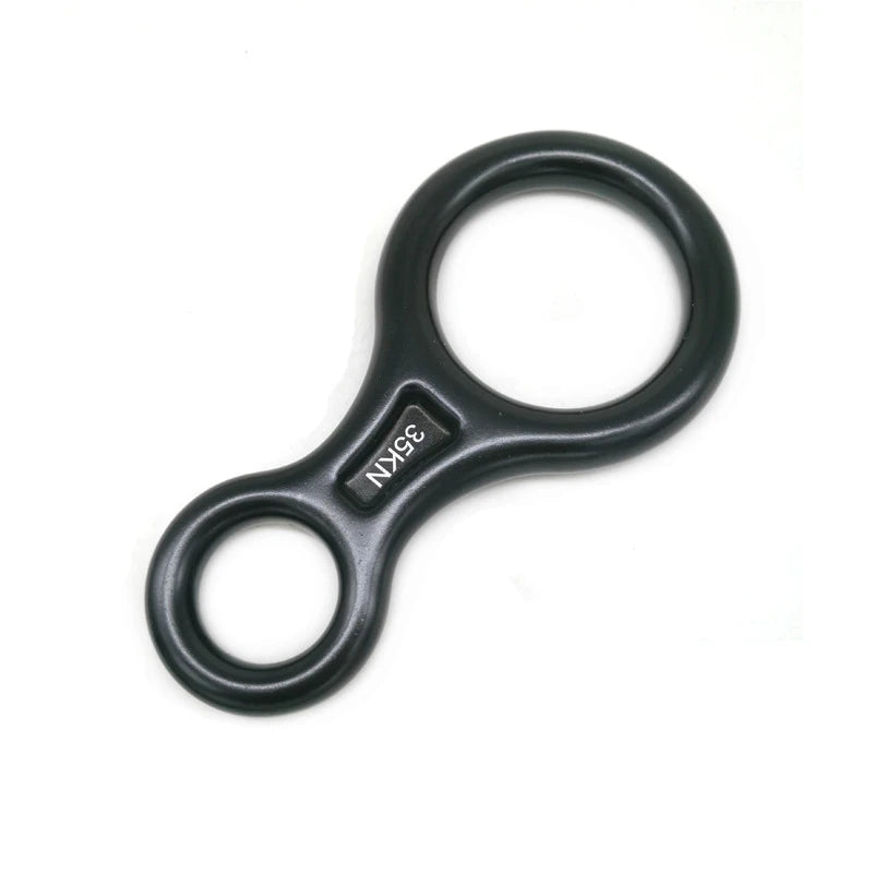 Aluminum Alloy 8-Character Ring Descender &ndash; Lightweight black