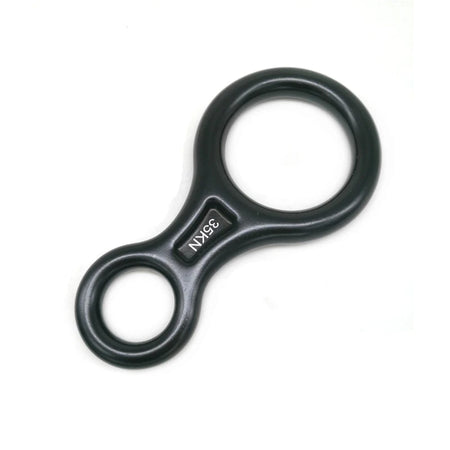 Aluminum Alloy 8-Character Ring Descender &ndash; Lightweight black