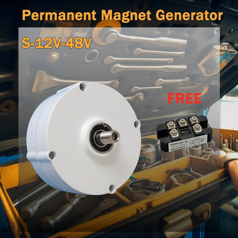 3-5KW Nuolatinės Magnetinės Generatoriaus Žemas RPM Su Baziniu Įrenginiu