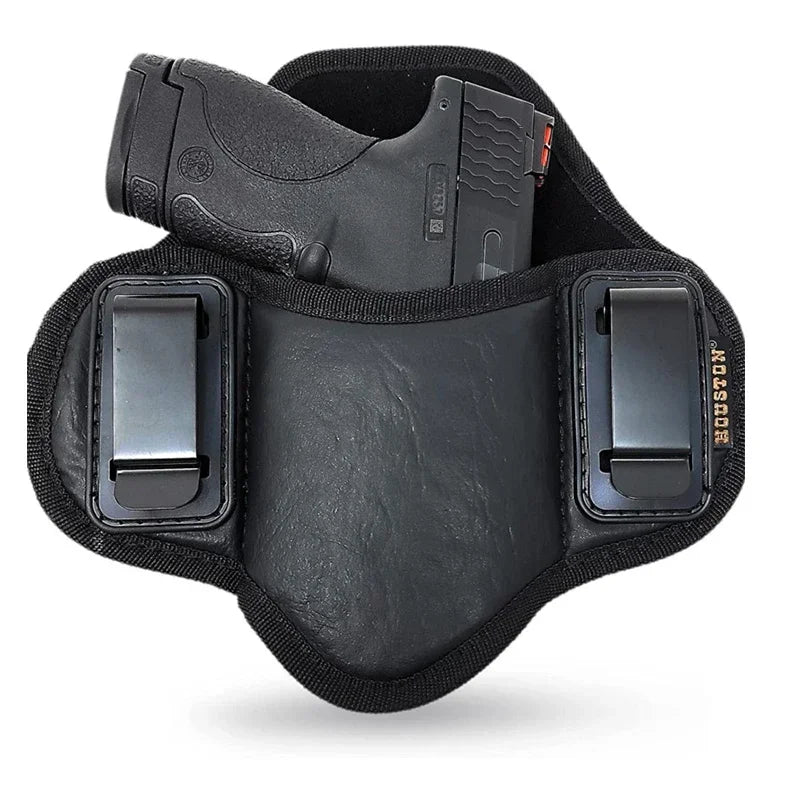 Coldre Tático de Couro PU Para Pistola de Porte Oculto com Clip de Cinto