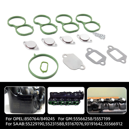 PIKBUK Swirl Flap For OPEL VAUXHALL CHEVROLET 2.0 CDTI SAAB 1.9 2.0 TTID Replacement Replair Kit With Gasket by InterCyprus Trading Ltd