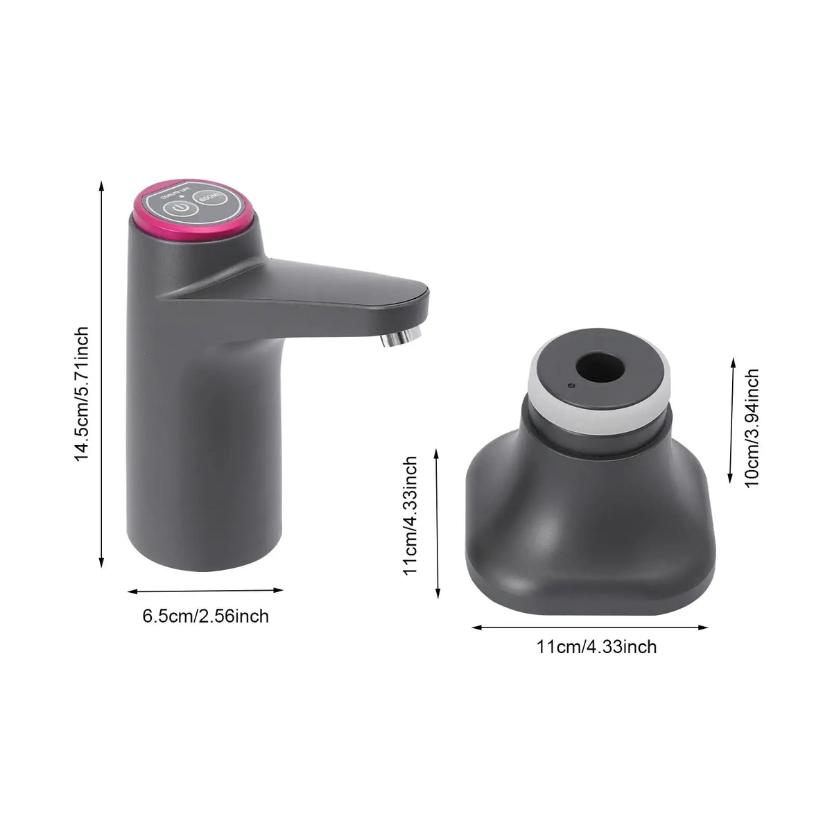 Touchless Electric Water Dispenser &ndash; USB 1200mAh Battery grey / GERMANY