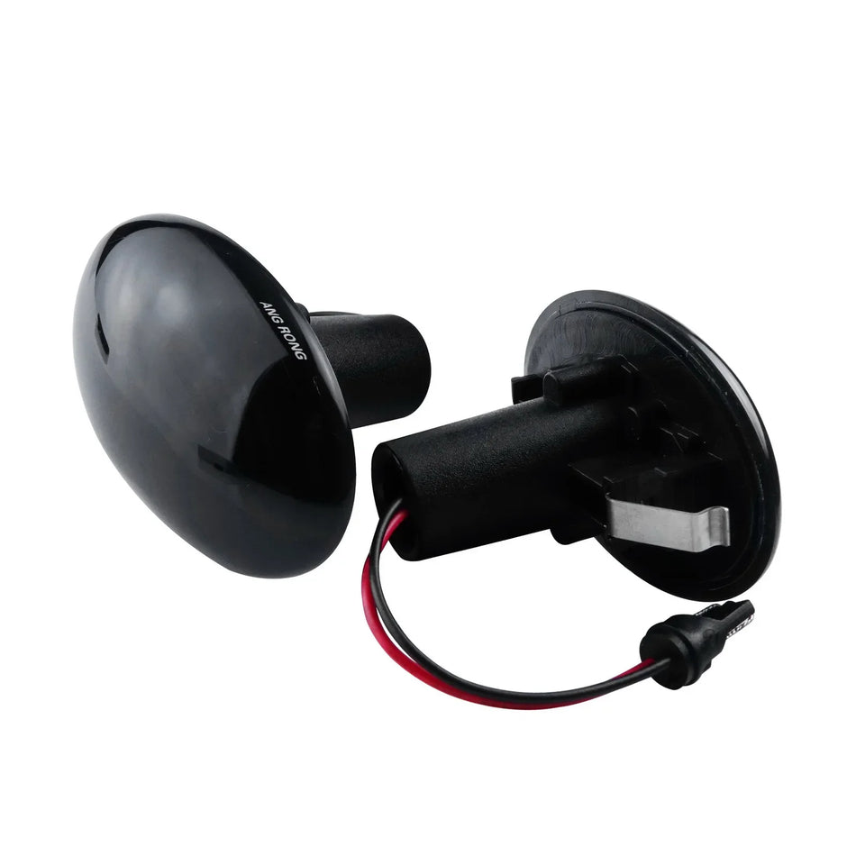Mini Cooper LED boční opakovače světel pro R55 R56 R57 R58 s černou čočkou, pár