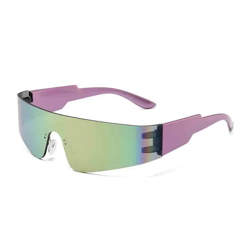 Punk Frameless Y2K Sunglasses for Ultimate Sun Protection Purple Pink / As pictures