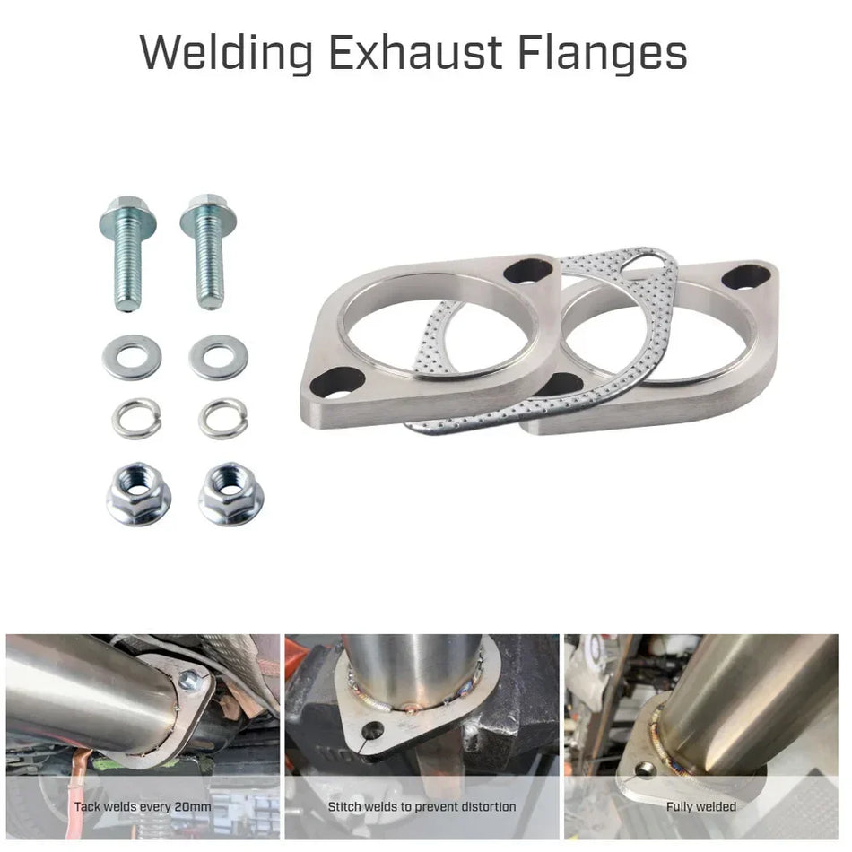 Stainless Steel Exhaust Muffler Weld Flange with Gasket, 2/2.5/3 Inch