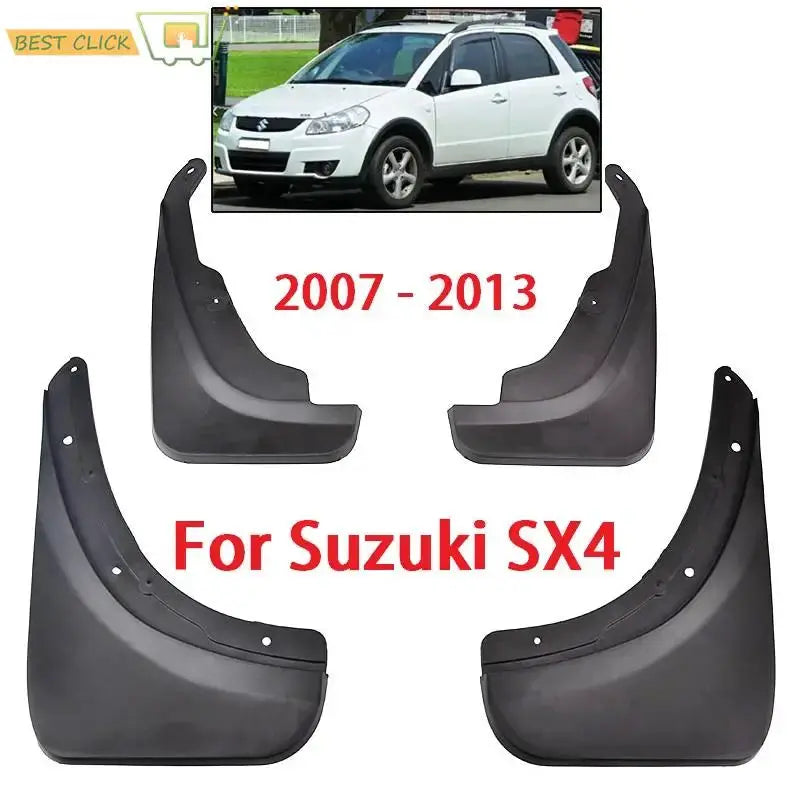 Set Molded Car Mud Flaps For Suzuki SX4 Hatch 2007 2008 2009 2010 2011 2012 2013 Mudflap Splash Guards Mud Flap Mudguards Fender by InterCyprus Trading Ltd