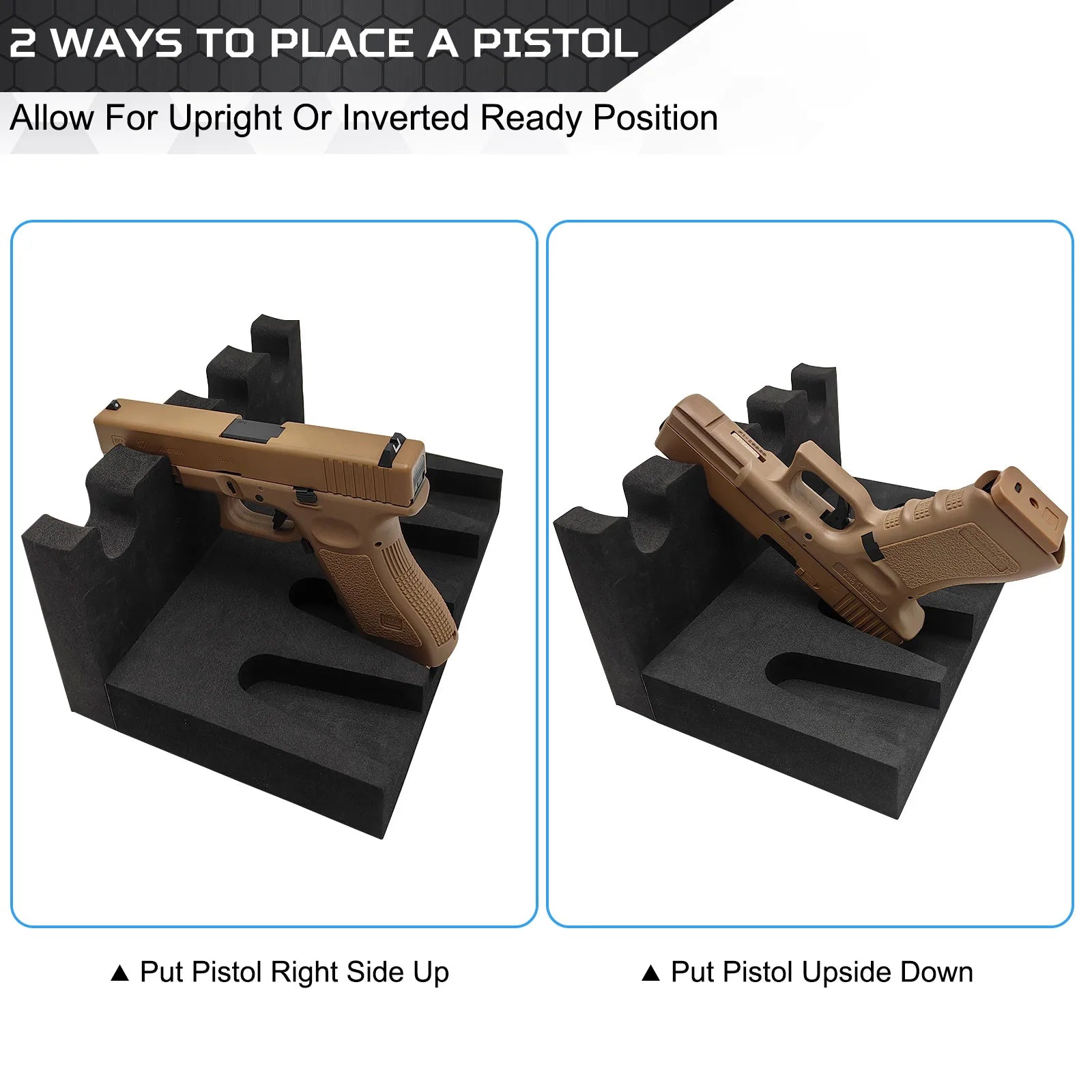 1QPJ1002 &ndash; Modular Density Foam Gun Stand Display Safe