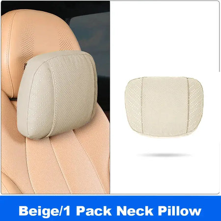 Vtear Universal Car Neck Pillow Lumbar Support Headrest Cushion Memory Foam Luminous Breathable Perforated Interior Accessories by InterCyprus Trading Ltd