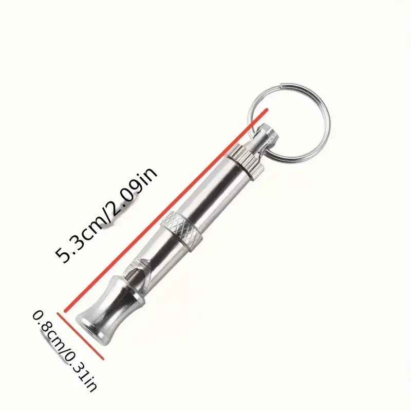 Adjustable Dog Whistle for Training and Bark Control silver / 1pc