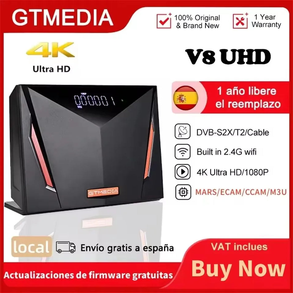 GTMEDIA V8X Satellite Receiver DVB-S/S2/S2X 4K HEVC With CA Card Slot