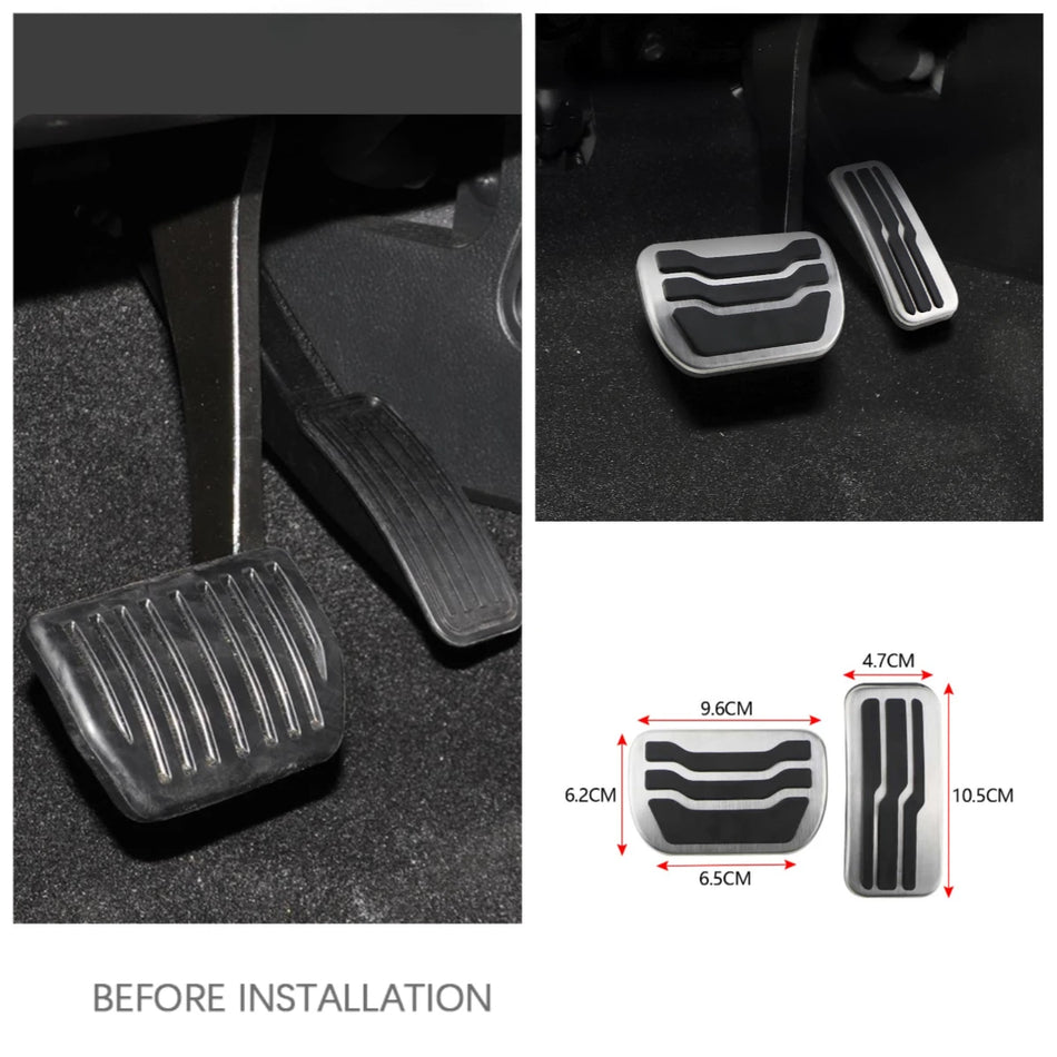 Capace pentru pedale pentru Ford Mondeo Edge Fusion, oțel inoxidabil cu inserții din cauciuc anti-derapant