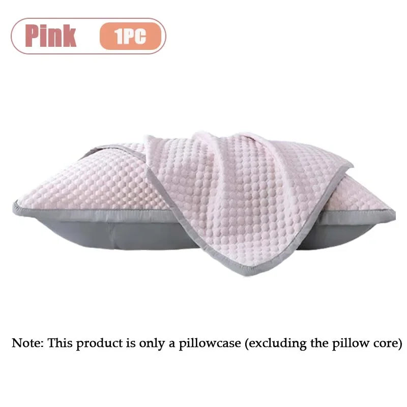 Cooling Pillowcase Covers &ndash; Soft Breathable Ice Silk For Summer Comfort Pink-1PC / 48x74cm