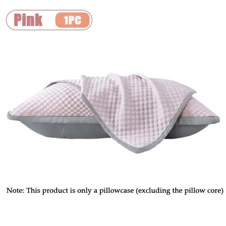 Cooling Pillowcase Covers &ndash; Soft Breathable Ice Silk For Summer Comfort Pink-1PC / 48x74cm