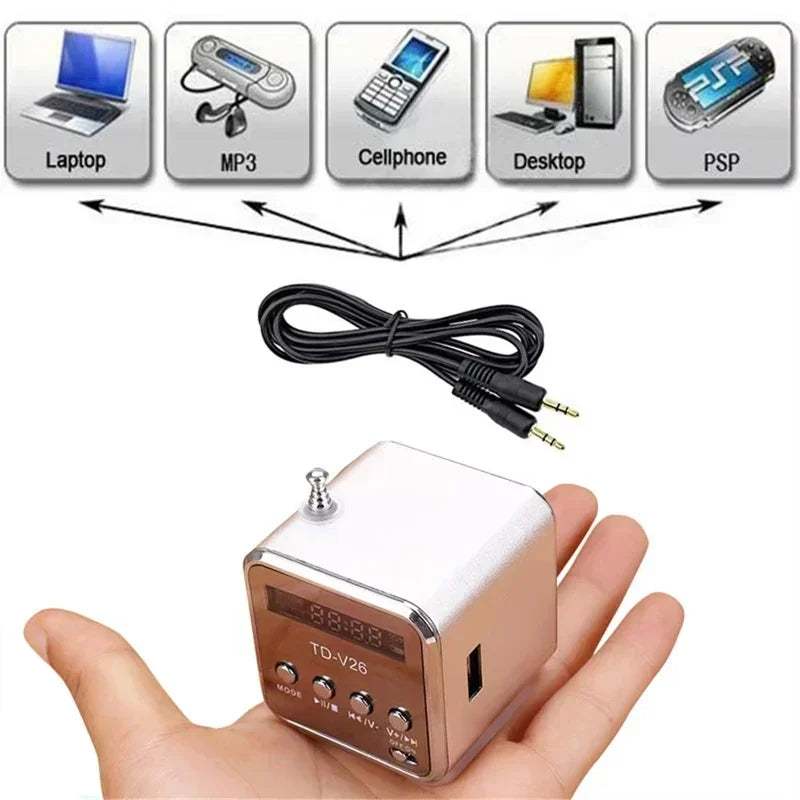 TD-V26 &ndash; Rechargeable Portable FM Radio With Bluetooth