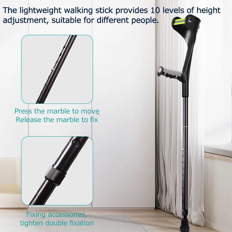 Lefeke Adult Forearm Crutches &ndash; Foldable and Lightweight Design