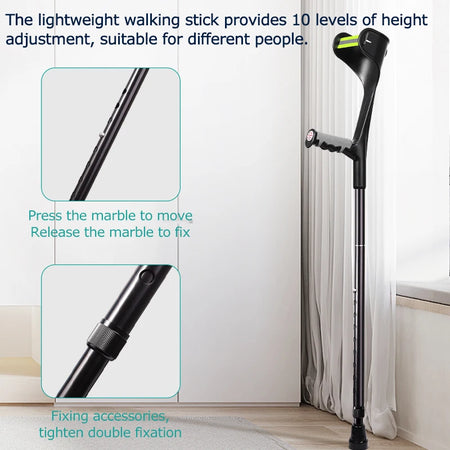 Lefeke Adult Forearm Crutches &ndash; Foldable and Lightweight Design