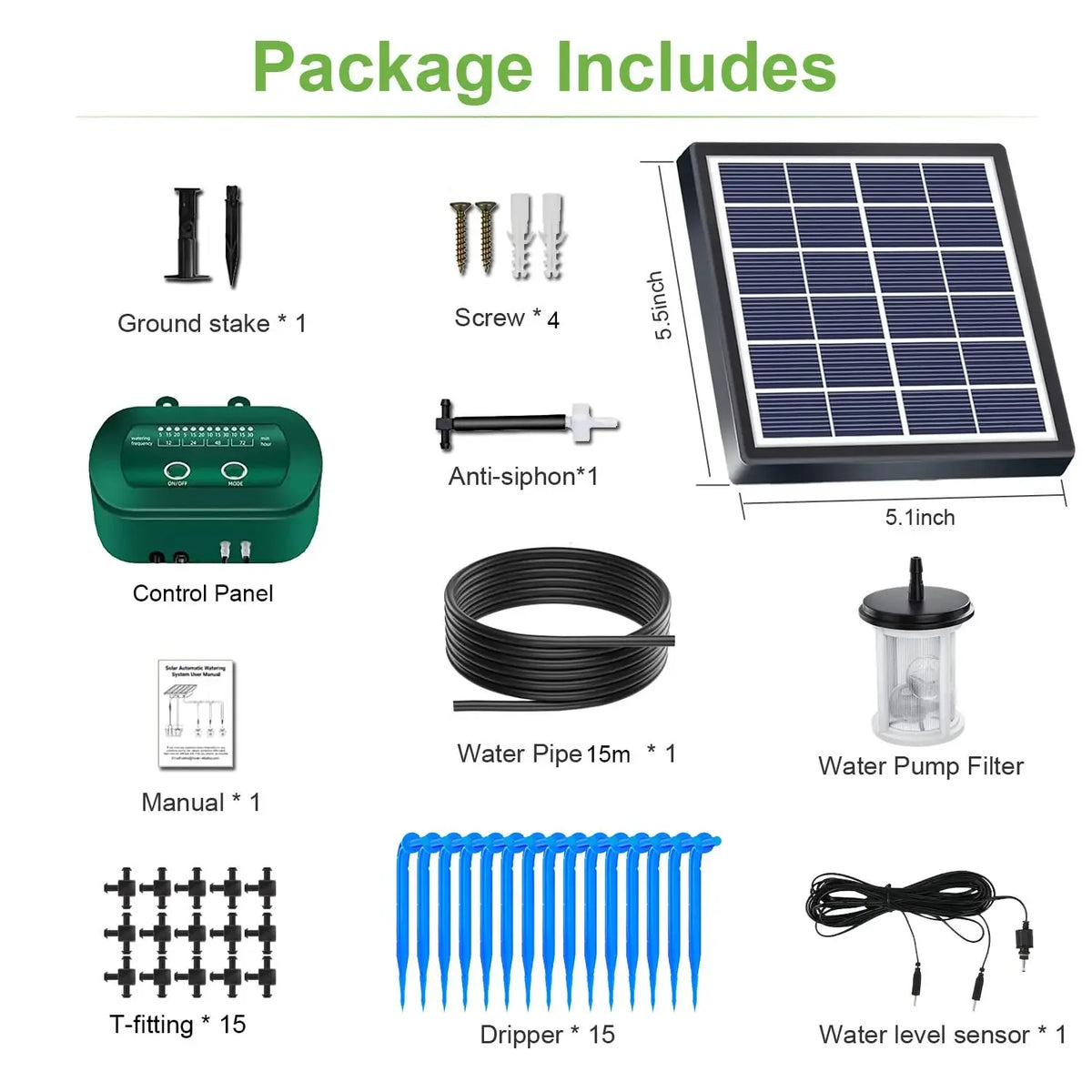 Solar Irrigation Kit 6V 2W 1 set