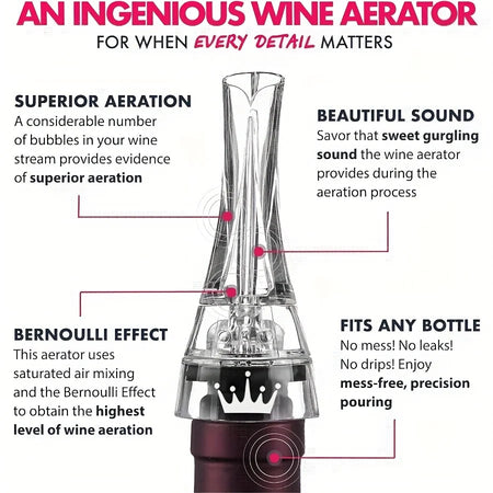 Premium Wine Aerator Pourer - Enhance Flavor Instantly