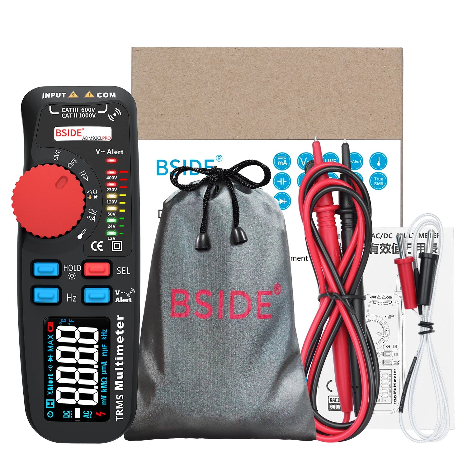 BSIDE ADM92CL Digital Multimeter &ndash; True RMS 6000 Counts