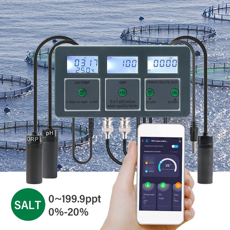 Tuya WiFi 8 In 1 Water Quality Tester &ndash; Smart WiFi Enabled