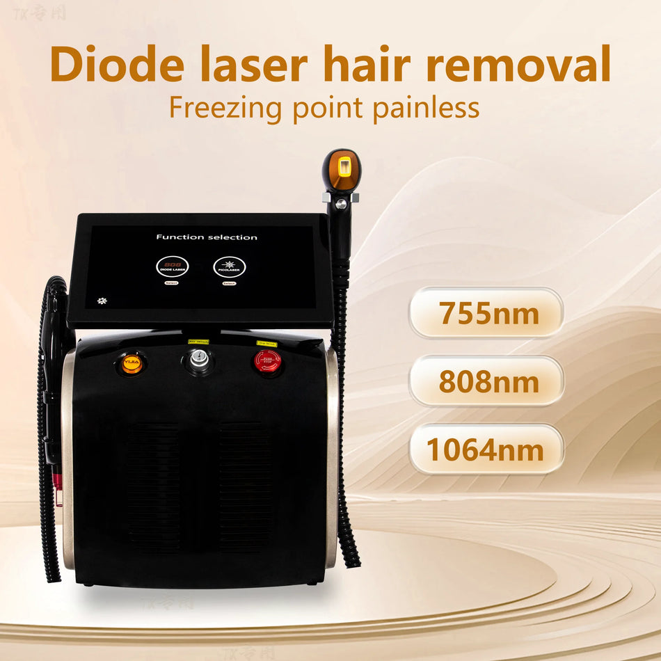 Tri Wave diodowa laserowa depilacja i usuwanie tatuaży 2 w 1