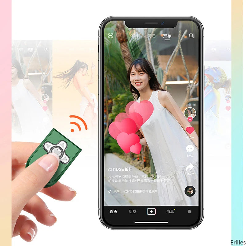 Erilles 1.67M Bluetooth Wireless Selfie Stick Tripod with Fill Light
