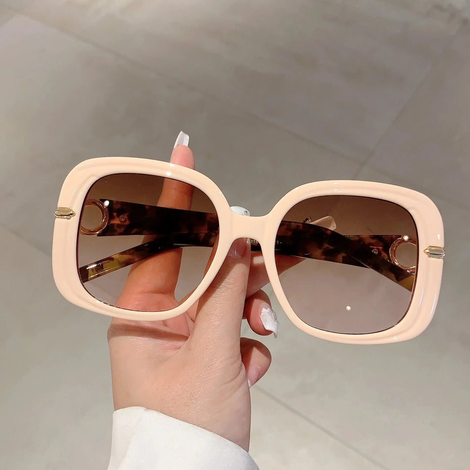 Vintage Square Sunglasses 2025 - Oversized Gradient Shades