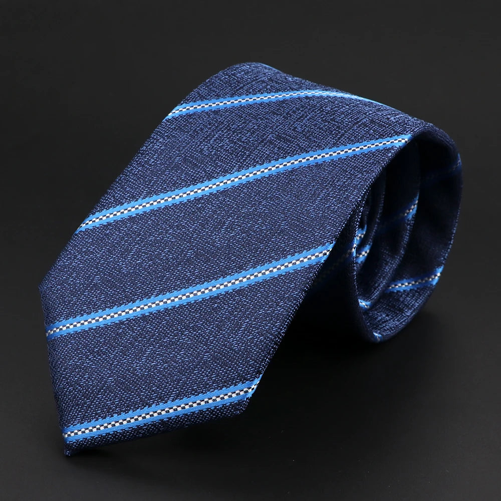 Dark Green Striped Floral Paisley Slim Necktie for Men 12