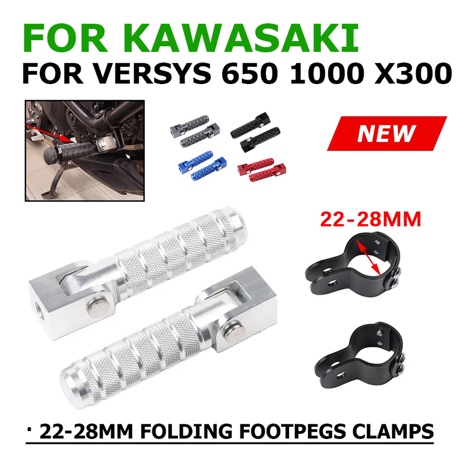 Kawasaki Versys Folding Foot Pegs, Aluminum Alloy Set