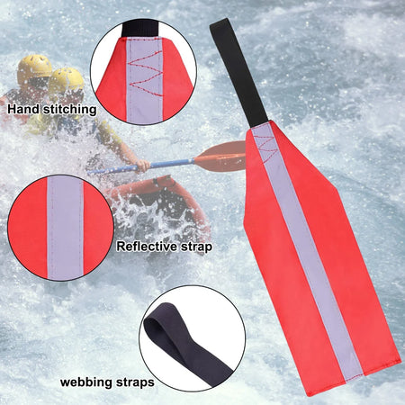 Travel Flag Red Warning Flag with Webbing for Kayak Towing Canoe Travel Trailer Truck Safety Accessories Kit