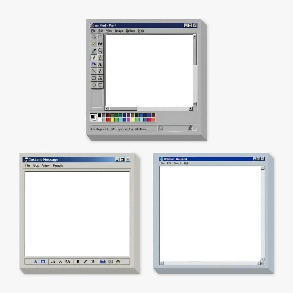Sticky Notes3 Type 150Sheets Retro Computer Drawing Pad Square Design Perfect for Artists and Office Use Ideal for Creating by InterCyprus Trading Ltd