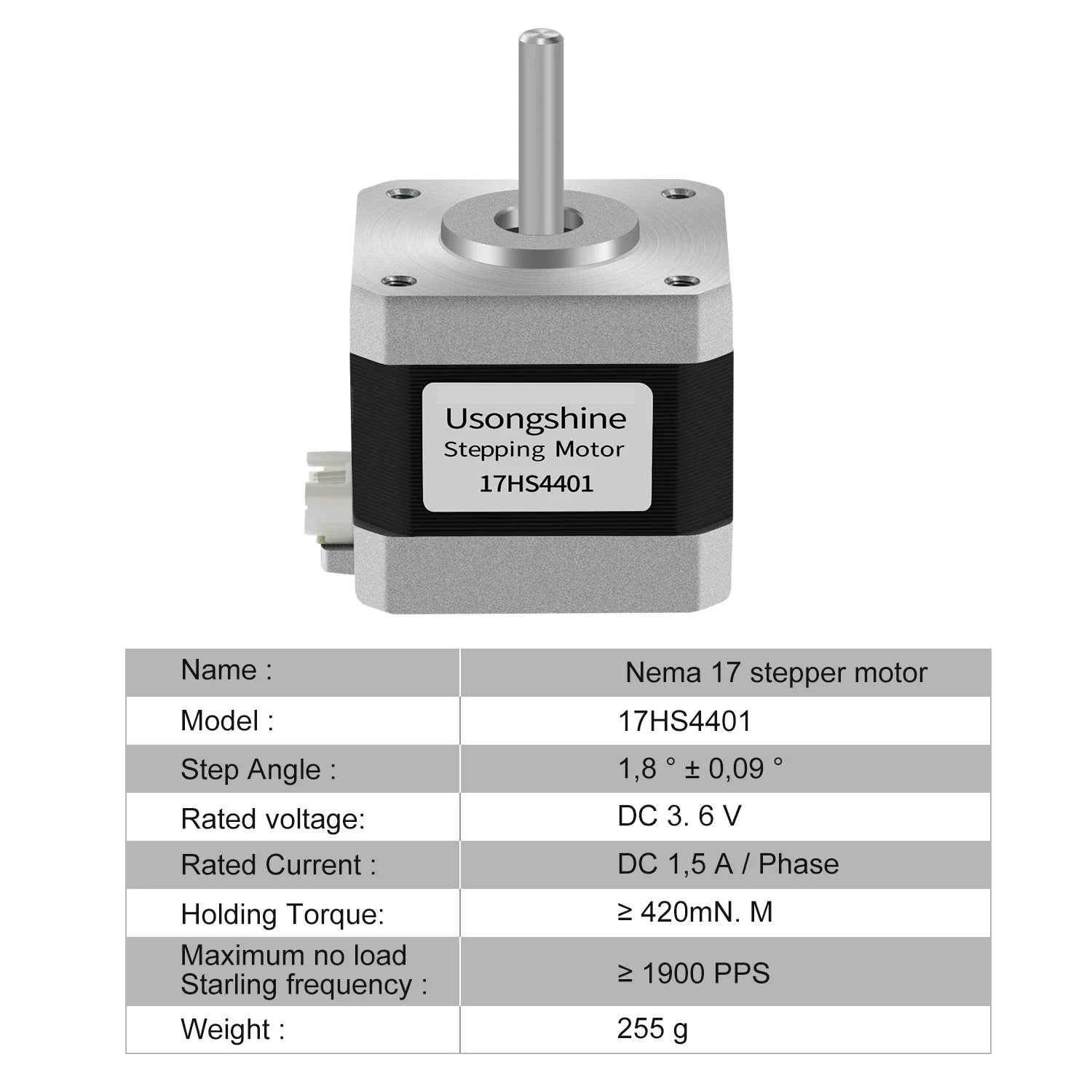 Usongshine Nema 17 Stepper Motor 17HS4401 &ndash; Precision Performance for CNC and 3D Printing