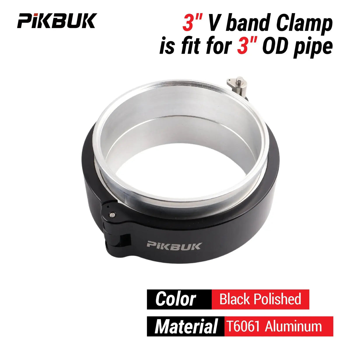 PIKBUK 2.0" 2.5" 3.0" 3.5" 4.0" Clamp System Assembly Exhaust V-band Clamp Quick Clamp Aluminium For Turbo / Intercooler Pipe by InterCyprus Trading Ltd