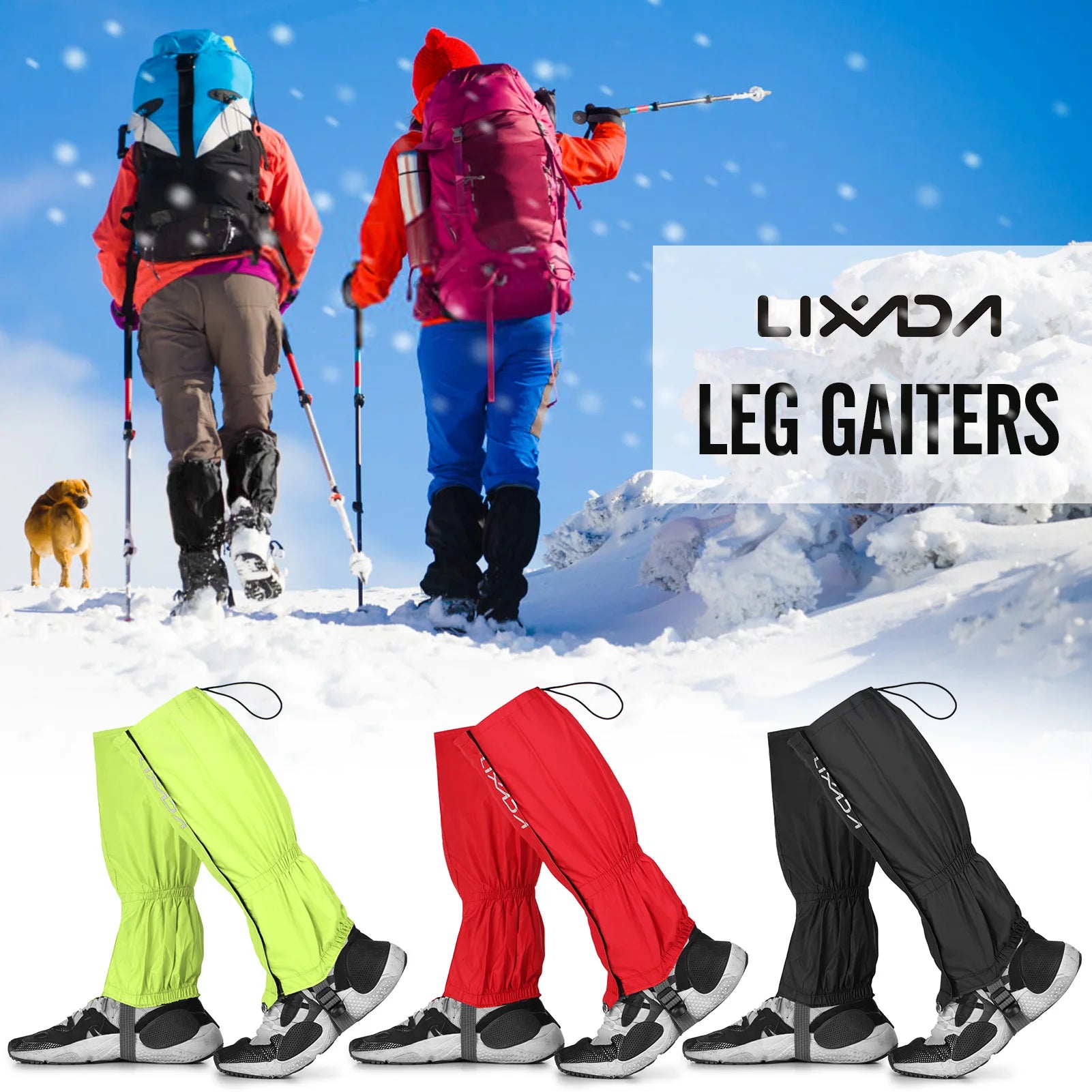 Water Resistant Leg Gaiters &ndash; Zippered Closure For Easy Fit