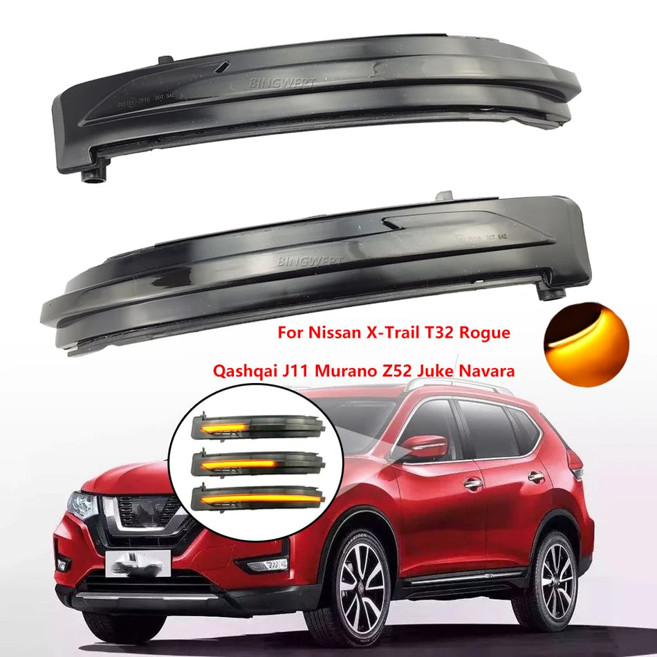 LED sānu spoguļa secīgā pagrieziena signāla gaisma Nissan X-Trail T32, Qashqai J11
