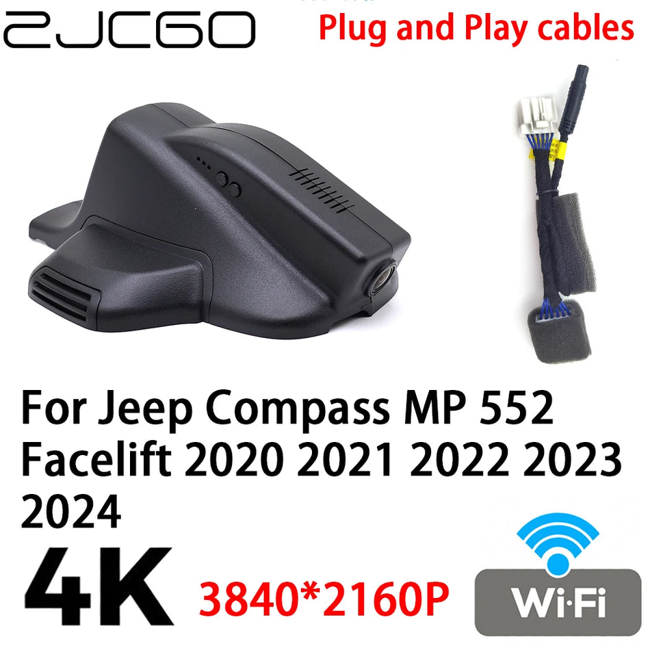 Dash Cam 4K 2160P for Jeep Compass MP 552 Facelift