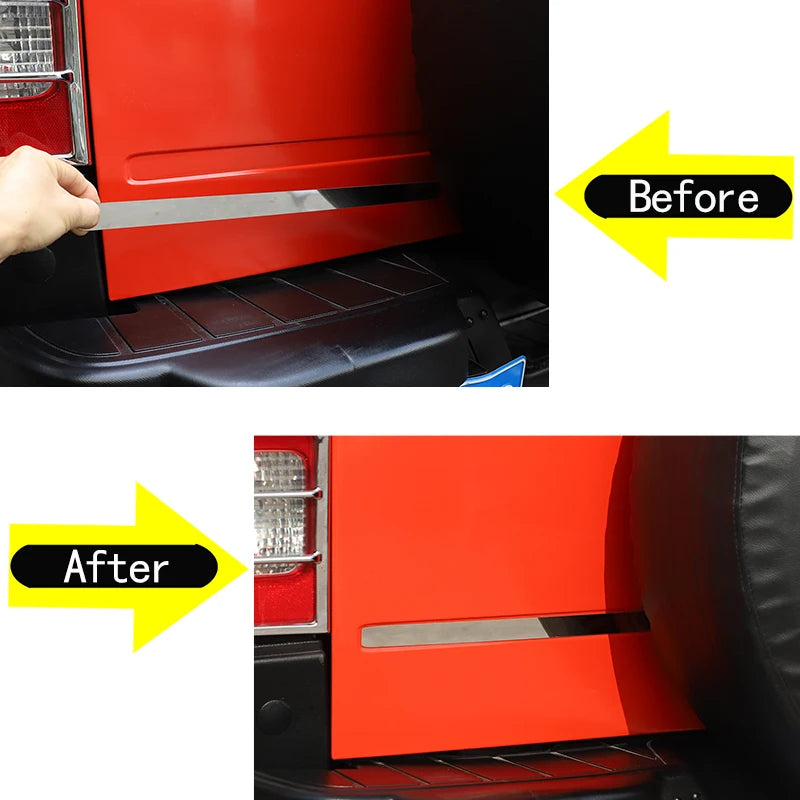 2Pcs Pegatinas de Lentejuelas de Acero Inoxidable para Portón H3 2005 2009