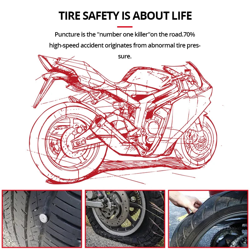 ACCEO K05 TPMS Motorcycle Monitor &ndash; 2 External Sensors