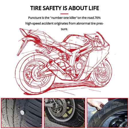 ACCEO K05 TPMS Motorcycle Monitor &ndash; 2 External Sensors