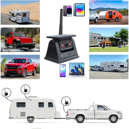 Wireless WiFi Solar Backup Camera Magnetic Base &ndash; AI Alarm