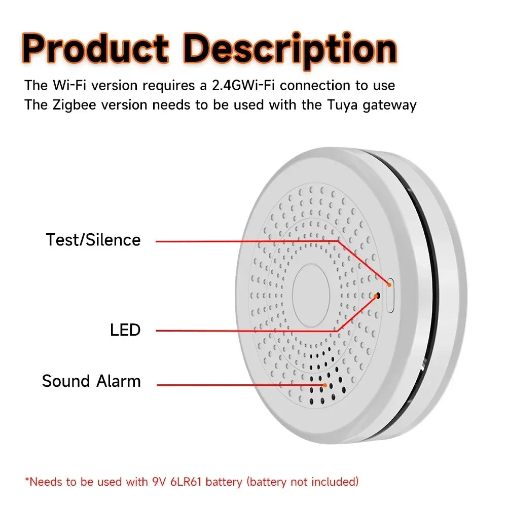 Tuya 2 In 1 WiFi Smoke And CO Alarm &ndash; 85dB Loud Alarm