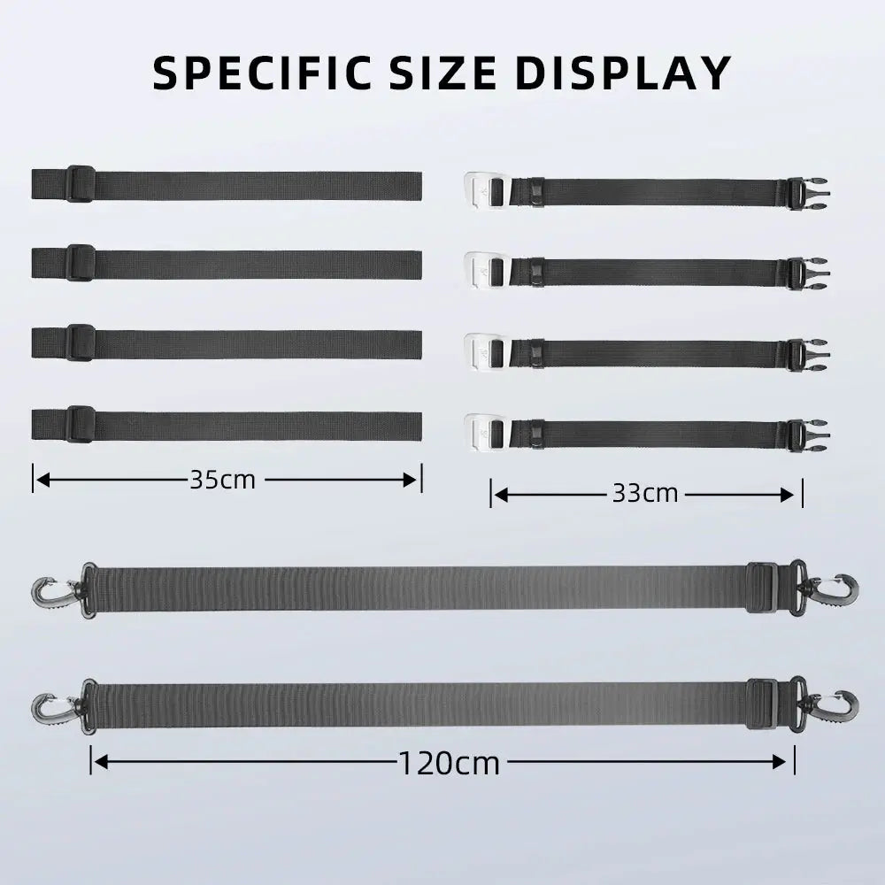 Rhinowalk Motorcycle Bag Straps For MT21610/MT21620/MT21630 Special Adaptation Straps Hardware Hook Buckle Shoulder Strap by InterCyprus Trading Ltd
