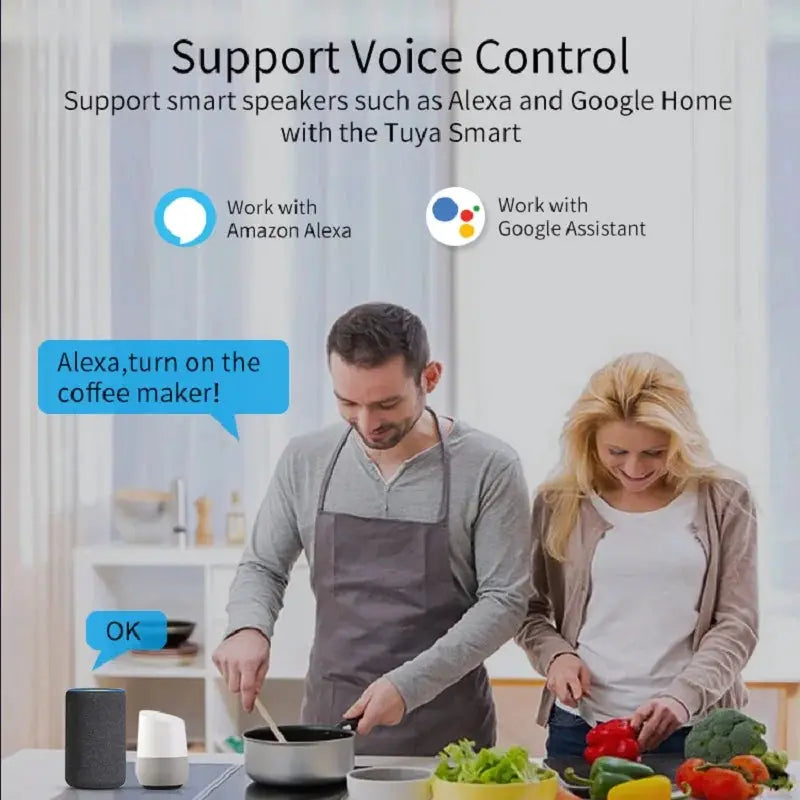 Tuya Zigbee Smart Plug 16A EU With Voice Control, Schedule & Monitoring by InterCyprus Trading Ltd