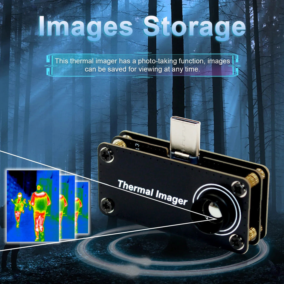 Compact Infrared Thermal Imager with Type-C for OTG APP - Temperature Range: -20u2103 to 1000u2103, 320x240 Thermal Pixels, Handheld Design
